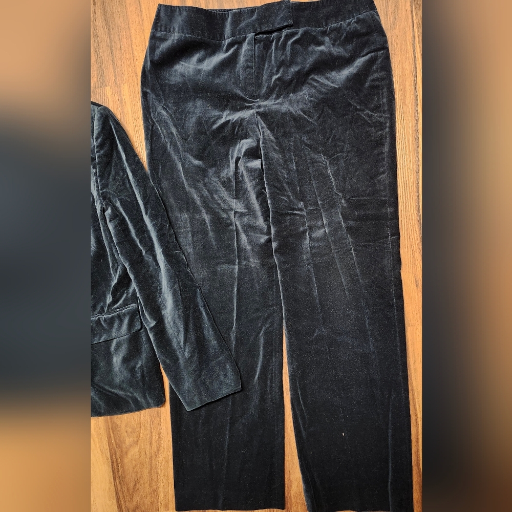 THIS IS A GEM! Womens Sz 14 Judith Hart Forest Green Velvet Style Suit - Picture 11 of 14